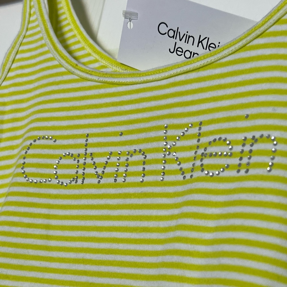 NWT - Calvin Klein Womens Small Stripe Cami Top